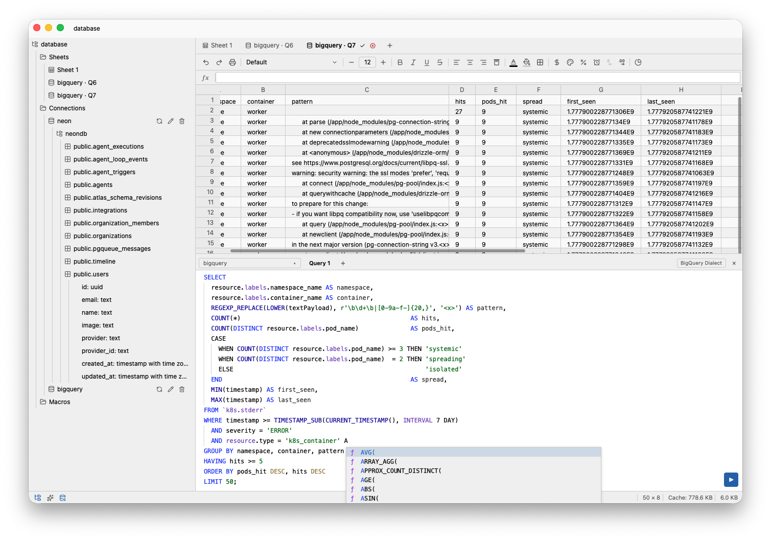 Likelio SQL editor against an external database